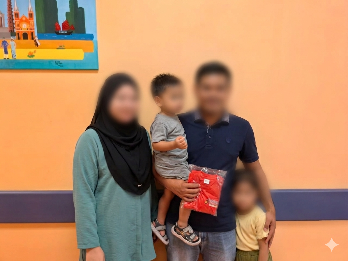 Family photo with identities protected.